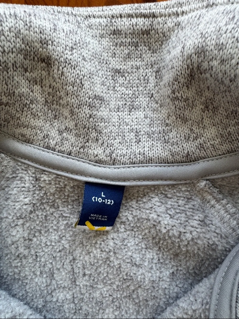 Old Navy Kids Half-Zip Pullover Sweater in Light Gray Heather